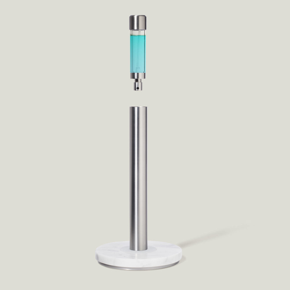 The Obscura Paper Towel Holder plus Spray Bottle