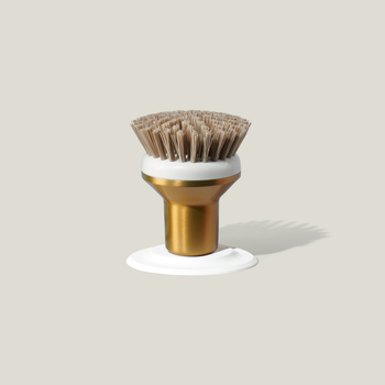 Curio Homegoods Ionic Palm Brush in Brass standing